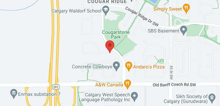 map of 15 Cougarstone Court SW